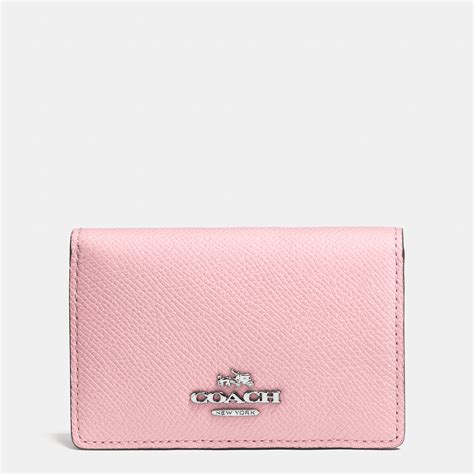 These leather business card holders are your new networking essential. Lyst - Coach Business Card Case In Crossgrain Leather in Pink