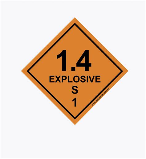Hazard Label Class 1 Explosive Division 1 4S DG Experts