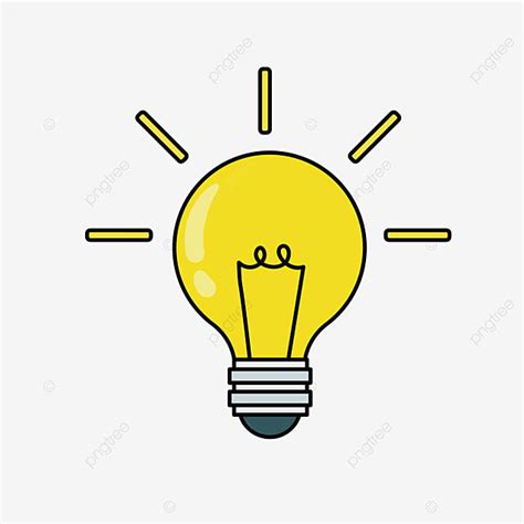 Yellow Light Bulb Clipart Vector Cartoon Light Bulb Bulb Clipart