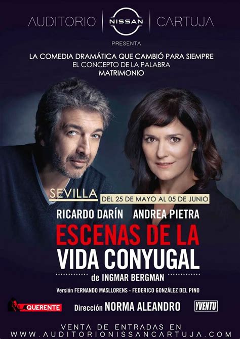 escena de la vida conyugal por ricardo darín y andrea pietra en auditorio nissan cartuja de