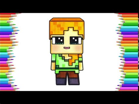 How To Draw Minecraft Alex Cute Minecraft Character Easy Drawing Lesson All In One Photos