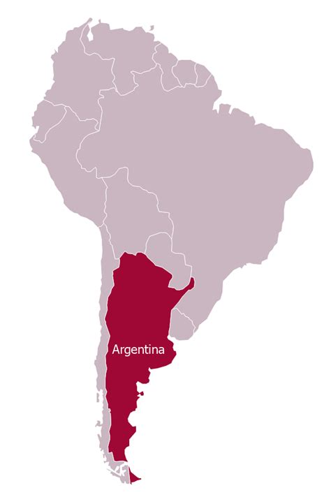 Argentina In South America Political Map