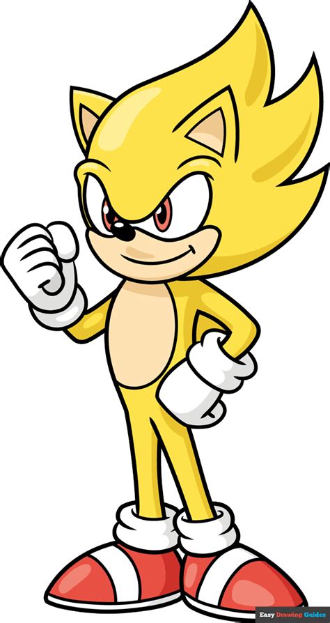 How To Draw Super Sonic Really Easy Drawing Tutorial