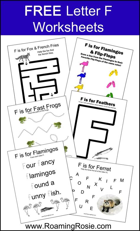Letter F: Free Alphabet Worksheets for Kids | Letter f, Preschool