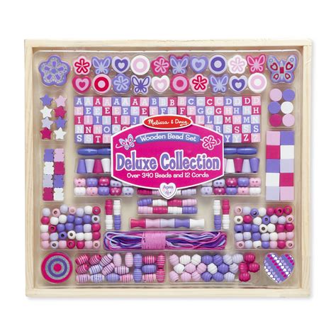 Melissa And Doug Deluxe Collection Wooden Bead Set Ebay