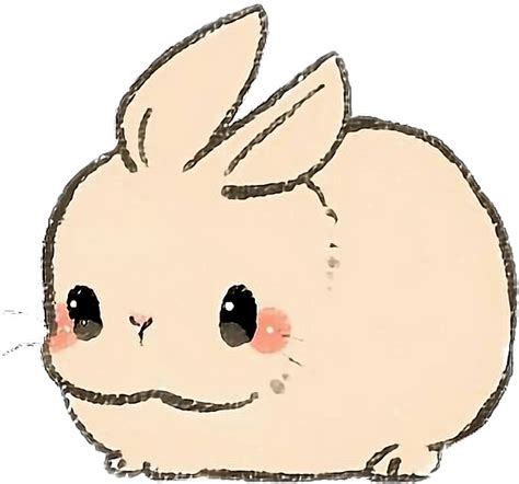 Download Kawaii Sticker Cute Bunny Drawing Png Png Image With No