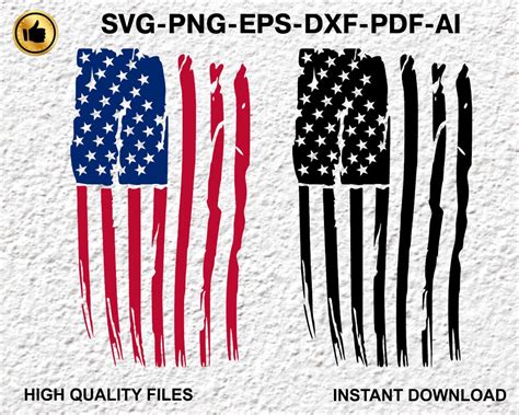Vertical Distressed American Flag Svg Free