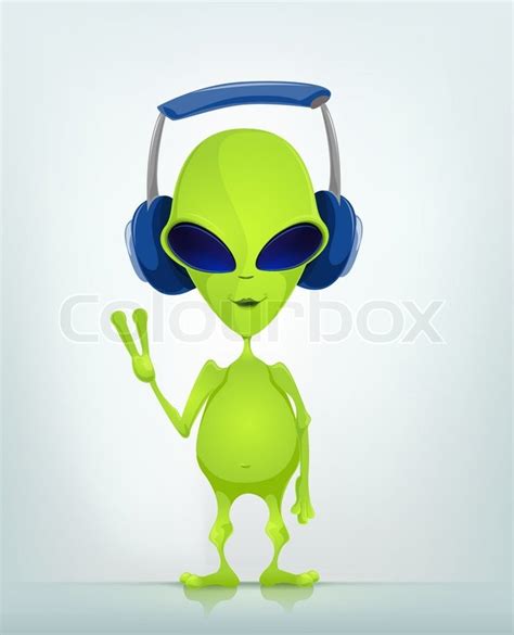 Funny Alien Stock Vektor Colourbox