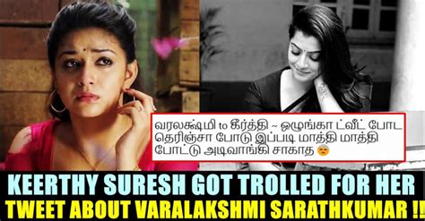 Keerthy Suresh Got Trolled For Her Tweet About Varalakshmi Sarathkumar