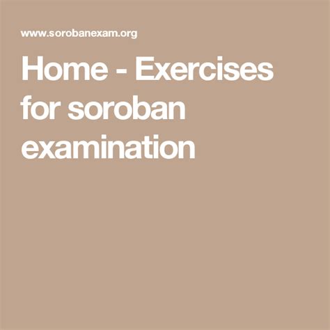 This site provides a generator of exam worksheets for the soroban, a little software to practice anzan and a. Home - Exercises for soroban examination | Exercise, At ...