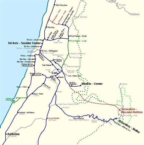 Israel Railways Map