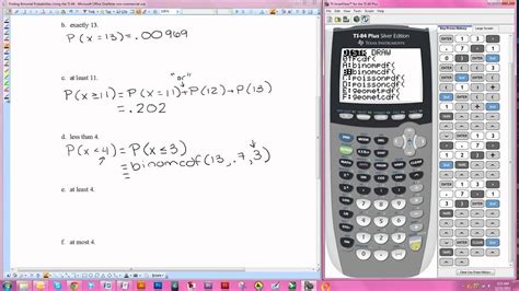 And a free, video lesson. Finding Binomial Probabilities Using the TI-84 - YouTube