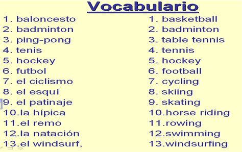 vocabulary | Year 8 Spanish