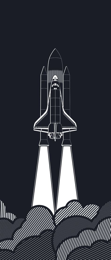 1644x3840 Space Shuttle Rocket Startup Concepts Minimalism 1644x3840