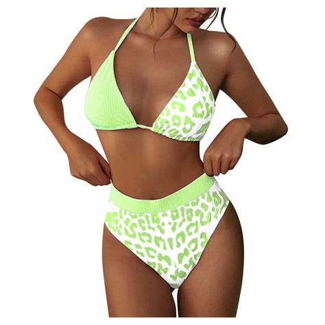 Bikini Leopard Womens High Sexy Print Swimsuit Piece Two Cut Brazilian Tie Dye Swimwears