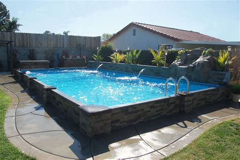 This Exlusive Islander Pool Is 14 X 28 With A Rock Waterfall And 2 Cascades Diy Swimming