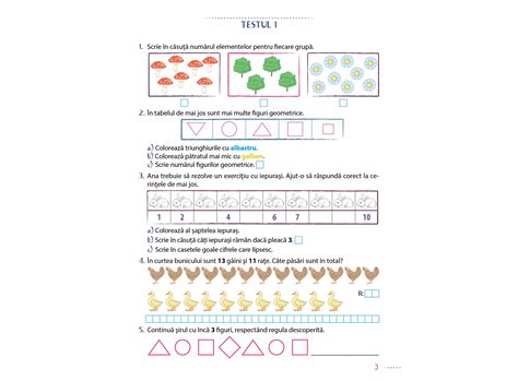 Auxiliare Teste De Evaluare Matematică şi Explorarea Mediului Clasa I