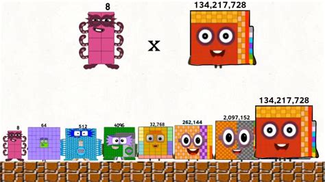 Numberblocks 8 And 9 Times With Repeated Multiples Yield Numbers Up To