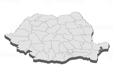 3d Map Illustration Of Romania 12031276 Png