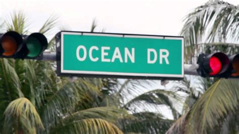 Ocean Drive Sign Stock Footage B Roll Youtube