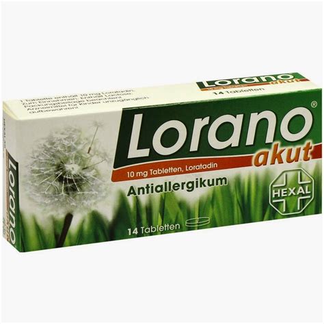 Lorano helps relieve allergic symptoms by preventing the effects of a substance called histamine which is produced. mietzn-blog: Histamin und die Schwangerschaft...