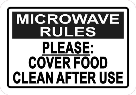Stickertalk Microwave Rules Vinyl Sticker 5 Inches X 35 Inches