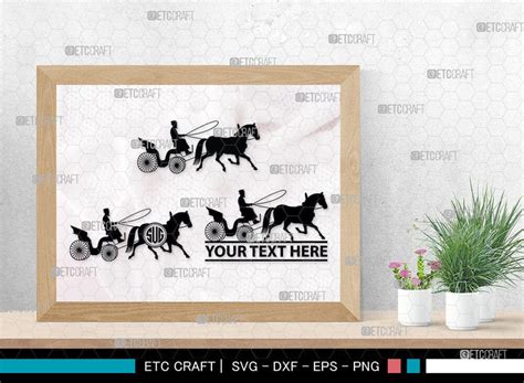 Carriages Monogram Carriages Silhouette Horse Carriage Svg Horse Svg