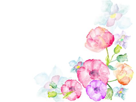 Free Download Watercolor Flowers Greetings Backgrounds Flowers Pink Red
