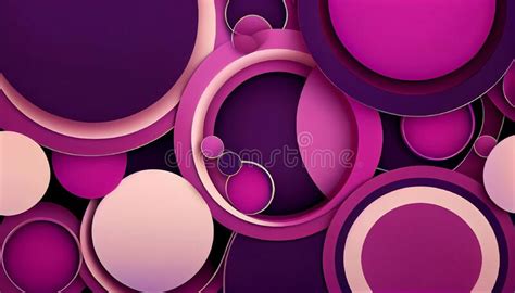A Pattern Of Overlapping Circles In Shades Of Pink And Purple