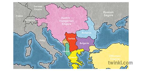 Map Of The Balkans Illustration Twinkl