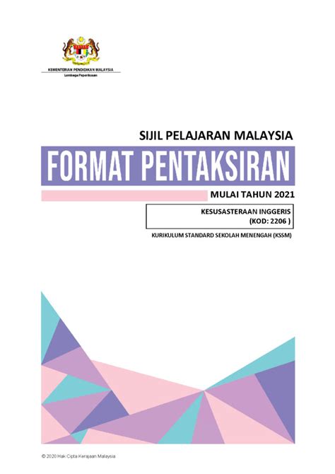 Last year, a revised pt3 format for english was made publicly available on the lpm website along with very useful sample papers. Format SPM Kesusasteraan Inggeris Mulai 2021