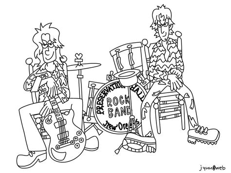 Rock Band Coloring Pages Printable Coloring Pages