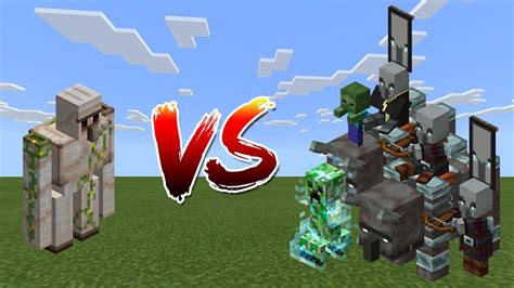 Iron Golem Vs Mobs With No Spawn Egg Minecraft Youtube