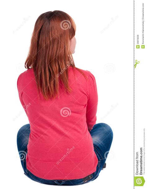 Am i a whitewashed wall? Back view of woman sitting stock image. Image of beauty ...