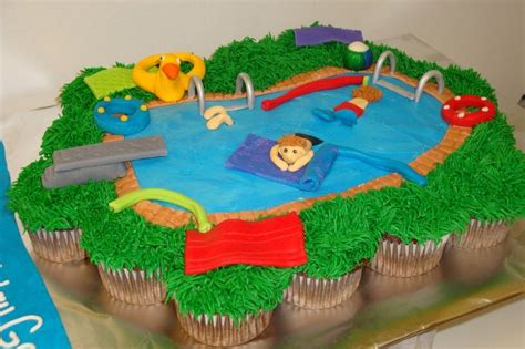 Pool Party Cupcake Cake 3cupcake Pool Party Cakes Pool Cake
