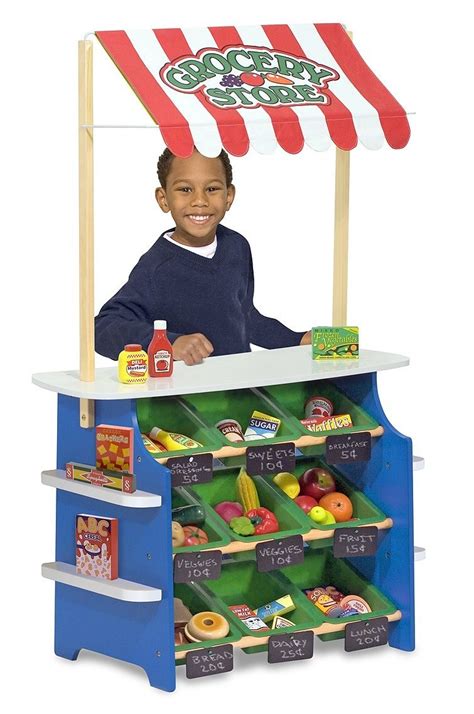 Pretend Grocery Store Wooden And Plastic Playsets