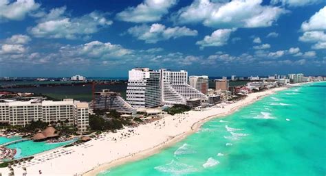 🥇 Imagen De Vista Aérea De La Zona Hotelera En La Franja Costera Cancun