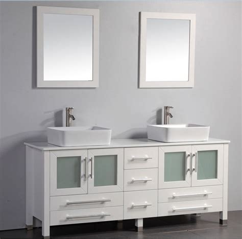 See more ideas about discount bathroom vanities, bathroom vanity, vanity. Acer 61 inch White Double Vessel Sinks Bathroom Vanity ...