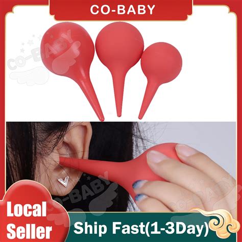 cod 30 60ml ear syringe rubber suction laboratory tool ear washing syringe squeeze bulb shopee