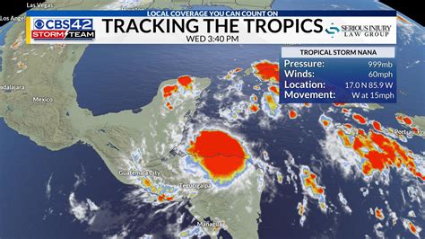 Ts Nana Closing In On Belize New Tropical Waves Coming Off African