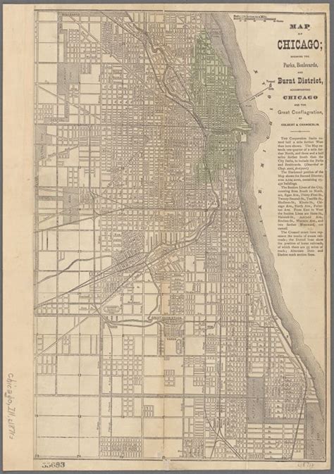 Digital Collections Map Of Chicago Showing The Parks Boulevards
