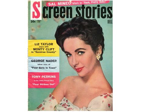 Screen Stories Magazine February 1957 Liz Taylor From Etsy