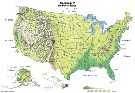 Map Of The United States Topographic Map Of The United States