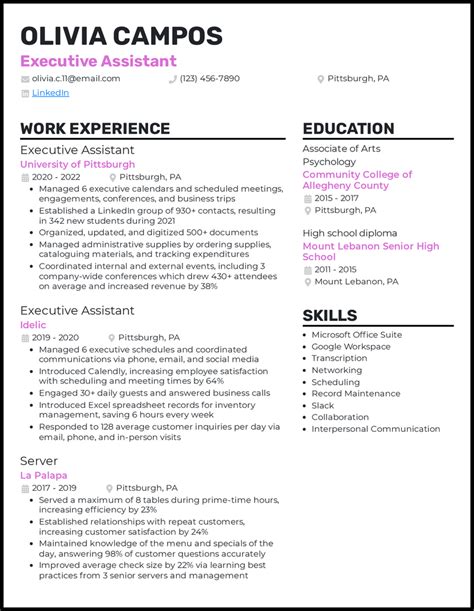 9 Executive Assistant Resume Examples For 2023