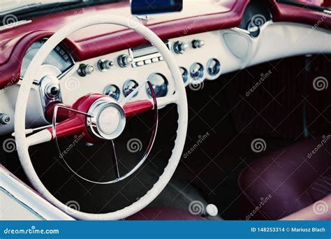 Classic Car Interior Stock Photo Image Of Wheel Street 148253314