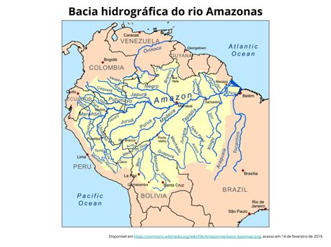 Bacias Hidrogr Ficas Da Am Rica Do Sul Planos De Aula Ano Geografia