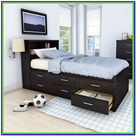 Twin Xl Platform Bed With Storage Ikea Bedroom Home Decorating