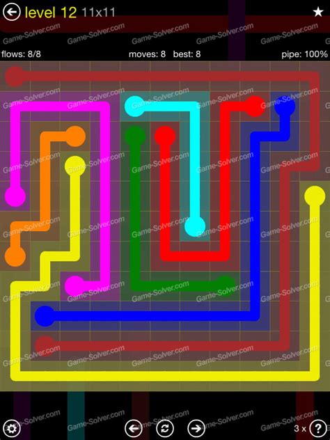 Flow Extreme Pack 2 11x11 Level 12 Game Solver