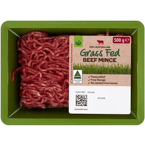 Woolworths Grassfed Premium Beef Mince G Woolworths