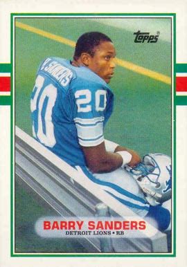 Barry sanders is considered one of the greatest running backs in nfl history. 1989 Topps Traded Barry Sanders #83T Football Card Value Price Guide